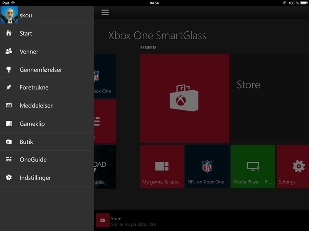 Xbox One SmartGlass på dansk