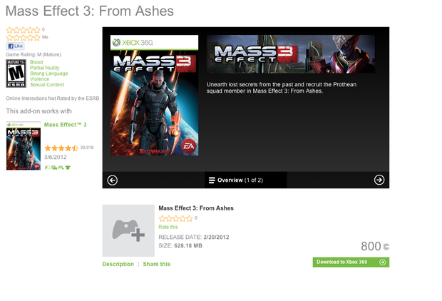 Mass Effect 3 From Ashes DLC